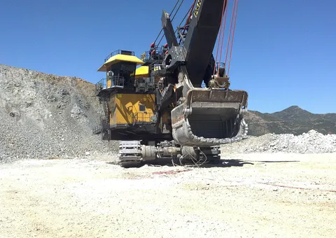 An electric mining shovel at the Bingham Canyon open-pit copper mine